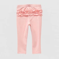 Okie Dokie Baby Girls Full Length Ruffle Back Leggings