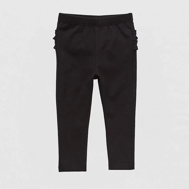 Okie Dokie Baby Girls Full Length Ruffle Back Leggings