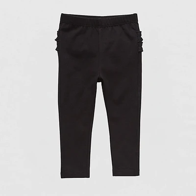 Okie Dokie Baby Girls Full Length Ruffle Back Leggings