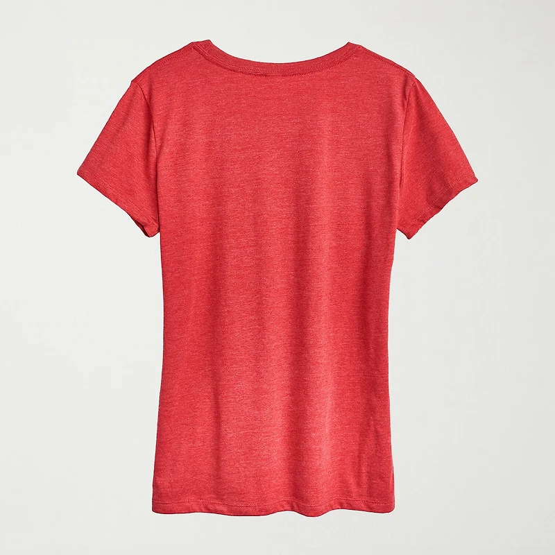 All Misfit Welcome Womens Crew Neck Short Sleeve Regular Fit Rudolph Graphic T-Shirt