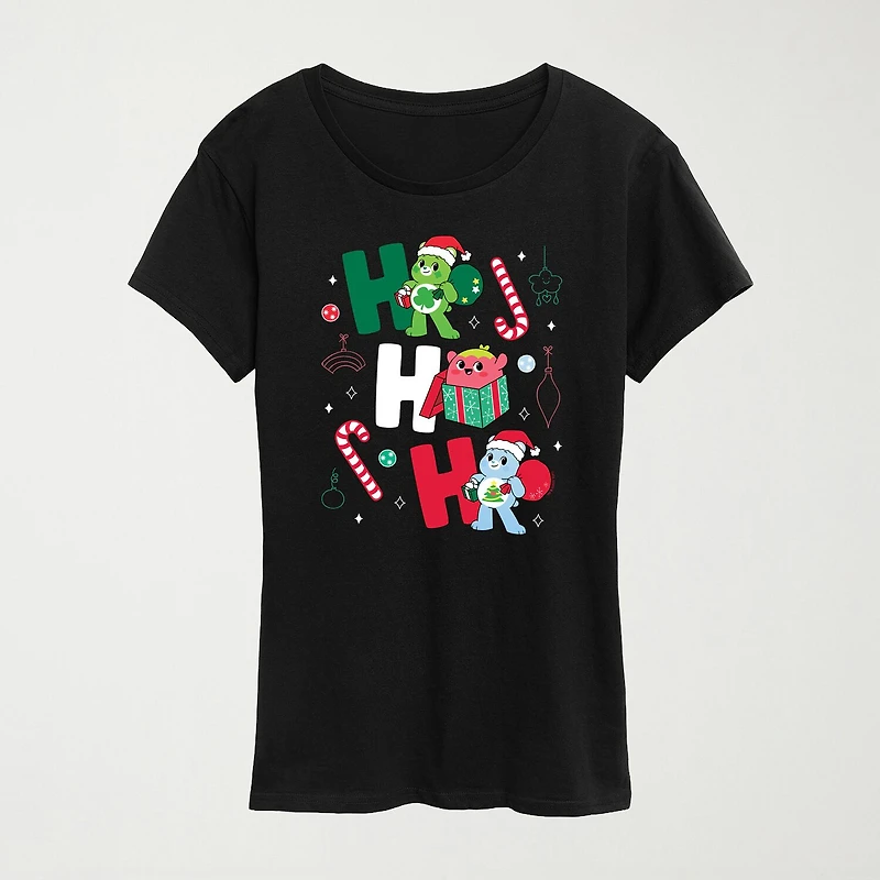Ho Bears Womens Round Neck Short Sleeve Regular Fit Care Graphic T-Shirt