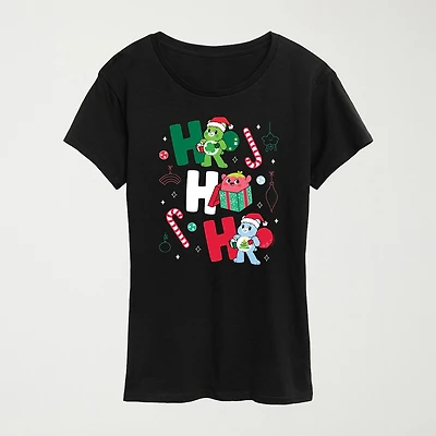 Ho Bears Womens Round Neck Short Sleeve Regular Fit Care Graphic T-Shirt