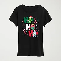 Ho Bears Womens Round Neck Short Sleeve Regular Fit Care Graphic T-Shirt