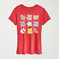 Cookie Cutter Womens Crew Neck Short Sleeve Regular Fit Care Bears Graphic T-Shirt