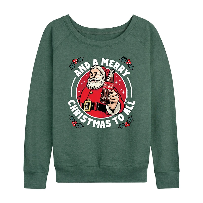 Coca Cola Christmas Womens Round Neck Long Sleeve Regular Fit Graphic T-Shirt