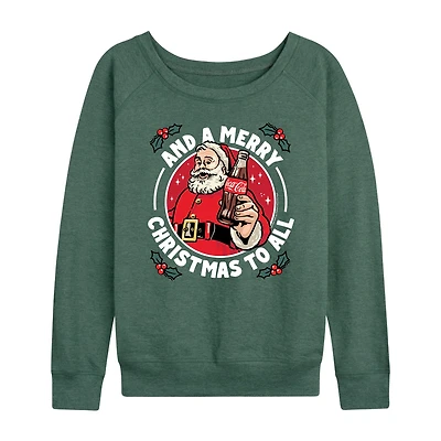 Coca Cola Christmas Womens Round Neck Long Sleeve Regular Fit Graphic T-Shirt