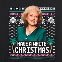 White Christmas Womens Boat Neck Long Sleeve Regular Fit Graphic T-Shirt