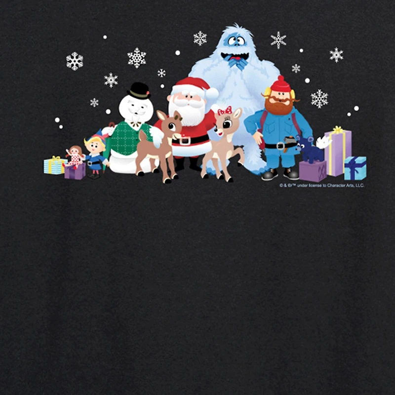 Cast Of Characters Womens Round Neck Long Sleeve Regular Fit Rudolph Graphic T-Shirt