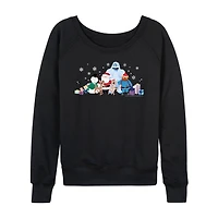 Cast Of Characters Womens Round Neck Long Sleeve Regular Fit Rudolph Graphic T-Shirt