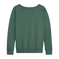 Clarice Womens Boat Neck Long Sleeve Regular Fit Rudolph Graphic T-Shirt