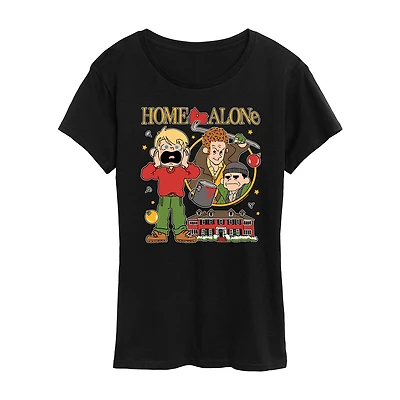 Kevin Calling Womens Crew Neck Short Sleeve Regular Fit Graphic T-Shirt