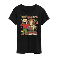 Kevin Calling Womens Crew Neck Short Sleeve Regular Fit Graphic T-Shirt