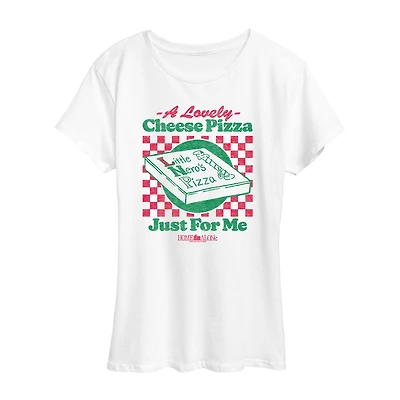 Cheese Pizza Womens Crew Neck Short Sleeve Regular Fit Graphic T-Shirt