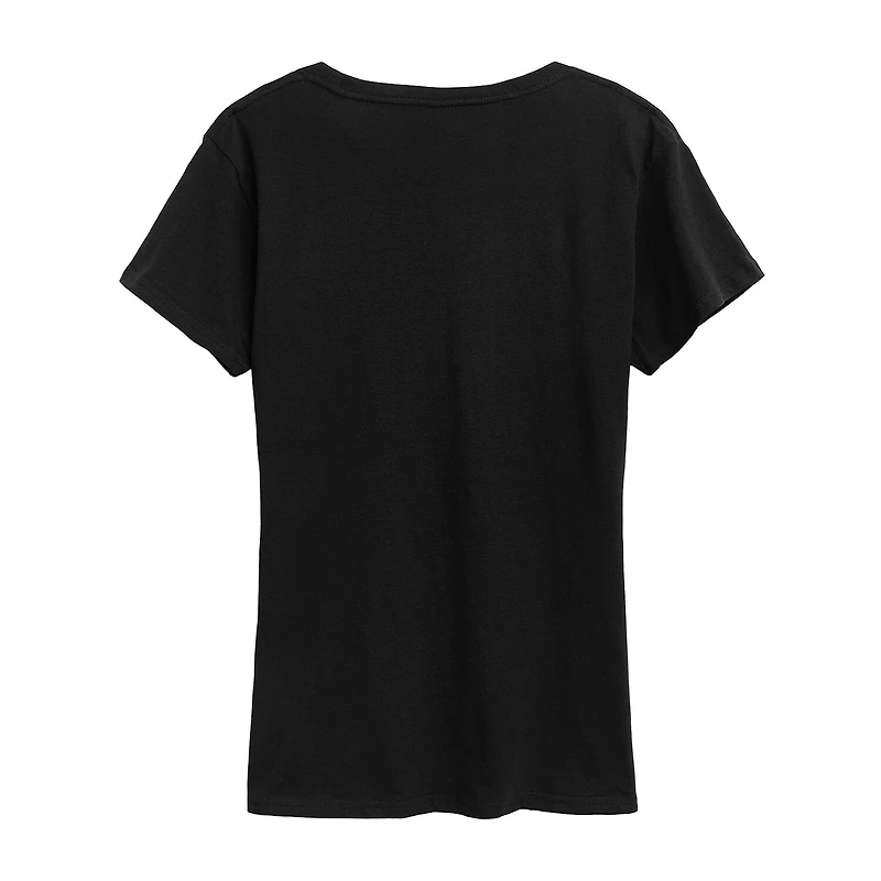 White Christmas Womens Crew Neck Short Sleeve Regular Fit Graphic T-Shirt