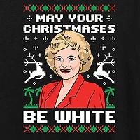 White Christmas Womens Crew Neck Short Sleeve Regular Fit Graphic T-Shirt