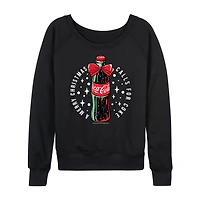 Bow On Bottle Womens Round Neck Long Sleeve Regular Fit Graphic T-Shirt