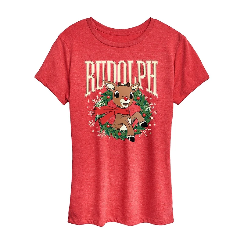 Rudulph Womens Crew Neck Short Sleeve Regular Fit Rudolph Graphic T-Shirt