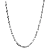 Unisex Adult Sterling Silver 18 Inch Curb Chain Necklace