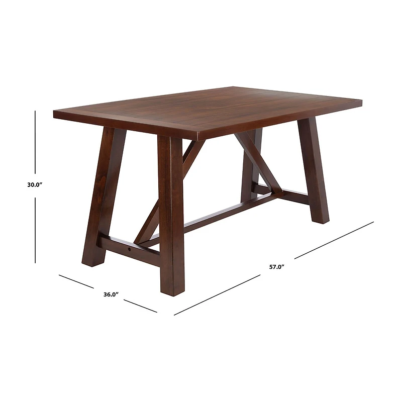 Safavieh Ainslee Collection Rectangular Wood-Top Dining Table
