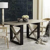 Safavieh Monty Dining Collection Rectangular Wood-Top Dining Table