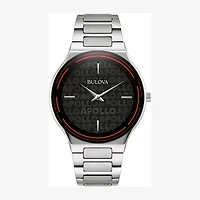 Bulova Apollo Special Edition Mens Silver Tone Stainless Steel Bracelet Watch 96a296
