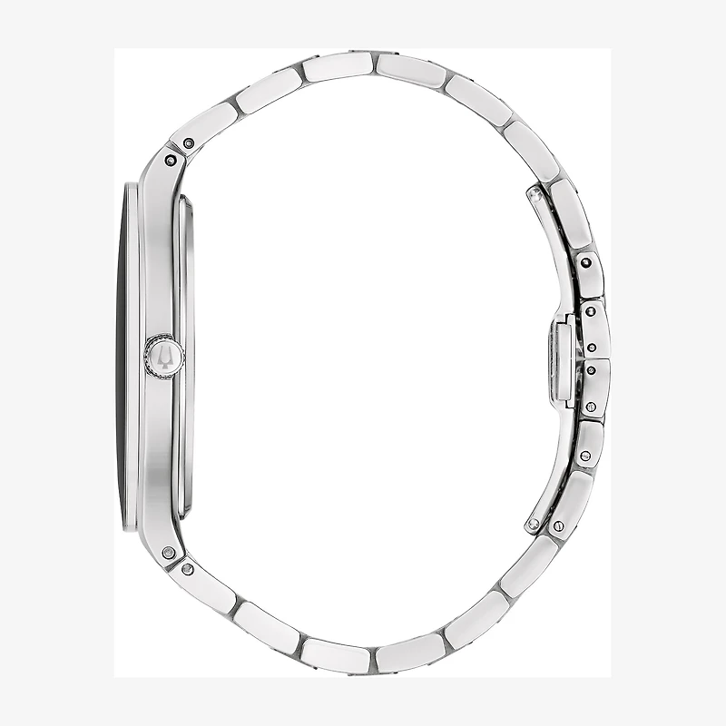 Bulova Apollo Special Edition Mens Silver Tone Stainless Steel Bracelet Watch 96a296