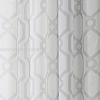 Regal Home Crushed Voile Geo Print Grommet Top Sheer Single Curtain Panel