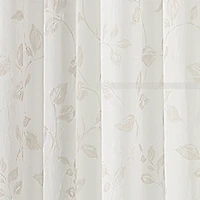 Regal Home Crushed Voile Leaves Print Grommet Top Sheer Single Curtain Panel
