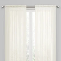 Regal Home Solid Voile Rod Pocket Sheer Single Curtain Panel