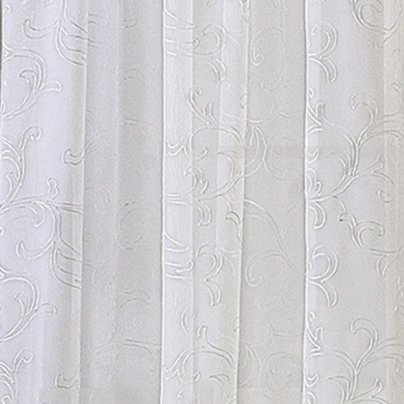 Regal Home Embroidered Voile Rod Pocket Sheer Single Curtain Panel