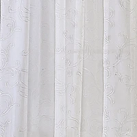 Regal Home Embroidered Voile Rod Pocket Sheer Single Curtain Panel