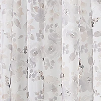 Regal Home Floral Printed Voile Rod Pocket Sheer Single Curtain Panel