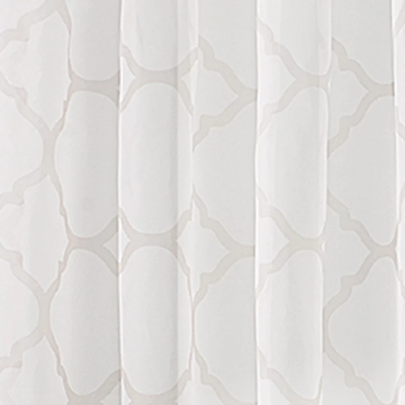 Regal Home Fret Printed Voile Rod Pocket Sheer Single Curtain Panel