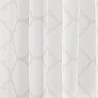 Regal Home Fret Printed Voile Rod Pocket Sheer Single Curtain Panel