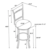 Linon Counter Height Swivel Bar Stool