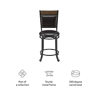 Linon Counter Height Swivel Bar Stool