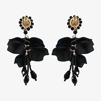 Bijoux Bar Womens Flower Drop Earrings
