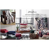 Eddie Bauer Pine Plaid Washable Lightweight Throw