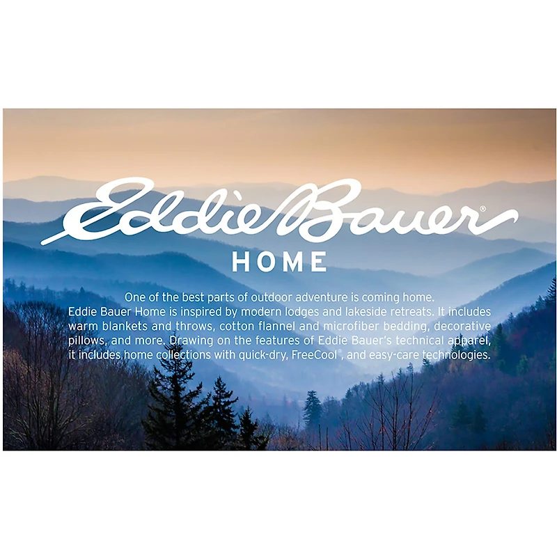 Eddie Bauer Grizzly Peak Washable Lightweight Throw