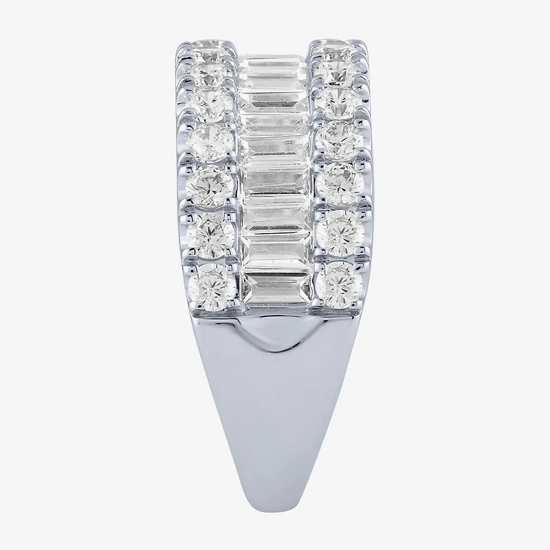 (H-I / Si2) Womens 2 CT. T.W. Lab Grown White Diamond 10K Gold Anniversary Engagement Ring