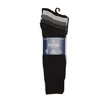 Stafford Casual Dress Cotton Mens 5 Pair Crew Socks