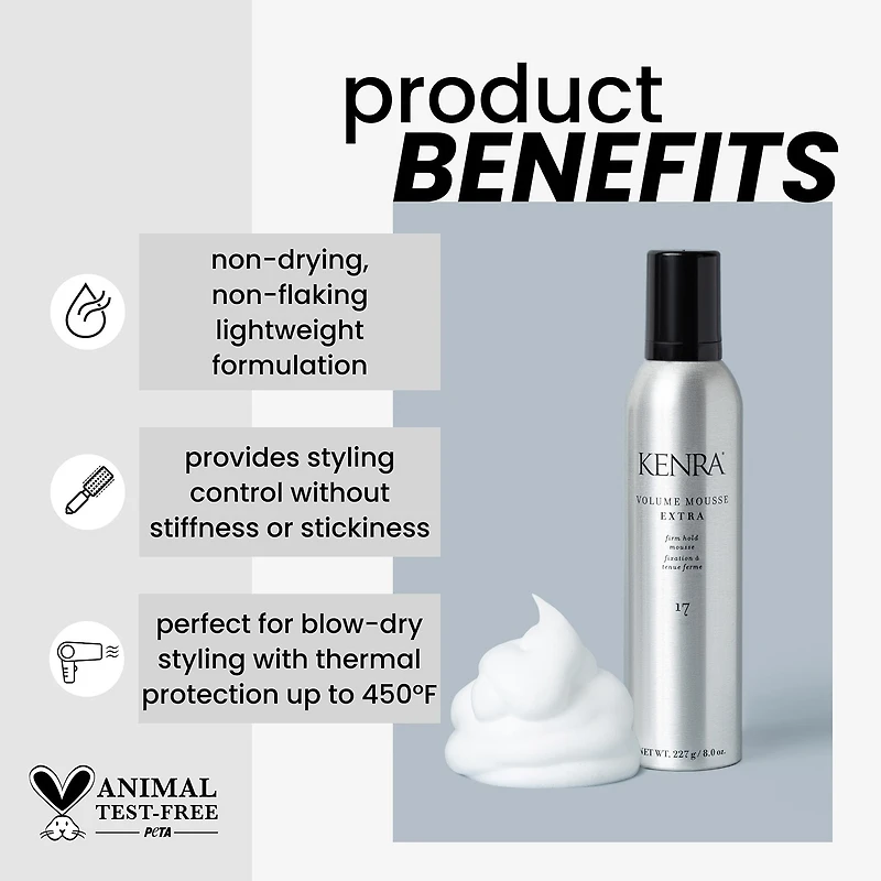 Kenra Professional Extra Volume Hair Mousse 8 oz.