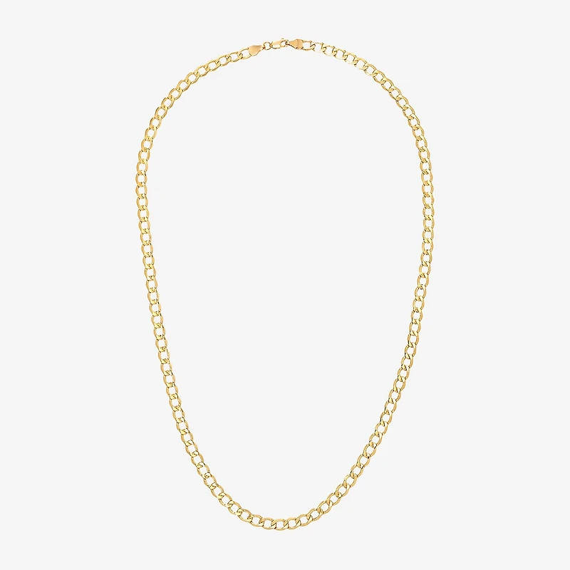 Made Italy Unisex Adult 10K Gold 20 Inch Curb Chain Necklace