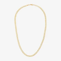 Made Italy Unisex Adult 10K Gold 20 Inch Curb Chain Necklace
