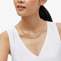 Mia Oro Womens 14K Gold 18 Inch Link Necklace