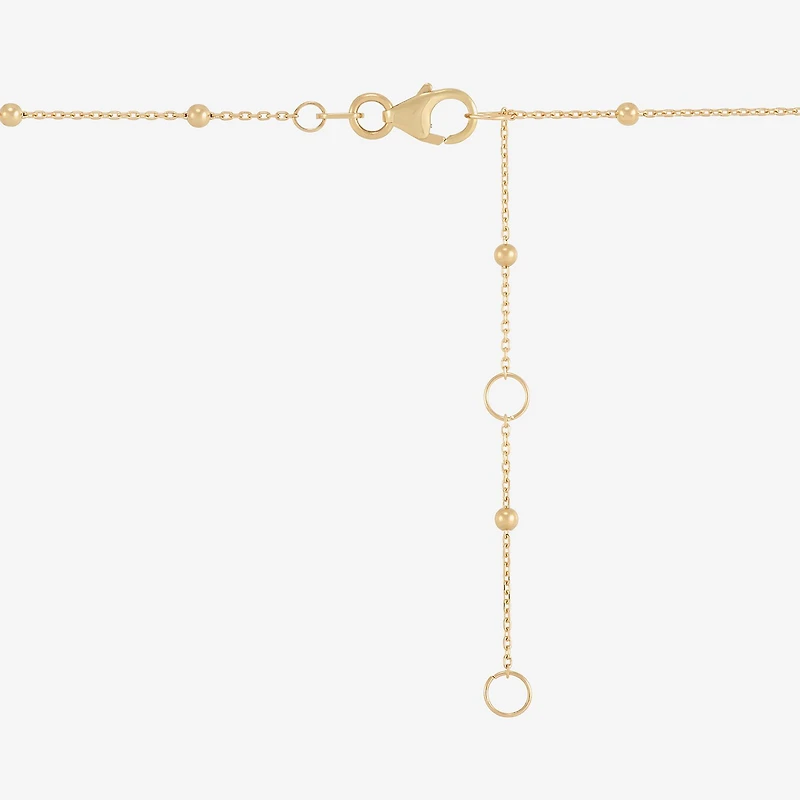 Mia Oro Womens 14K Gold Heart 18 Inch Pendant Necklace