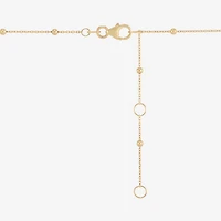 Mia Oro Womens 14K Gold Heart 18 Inch Pendant Necklace
