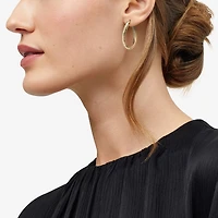 Mia Oro Womens 14K Gold 28mm Round Hoop Earrings