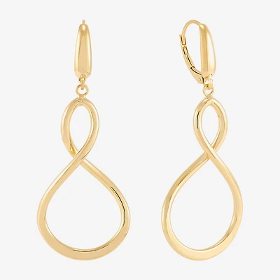 Mia Oro Womens 14K Gold Round Drop Earrings