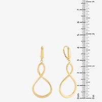 Mia Oro Womens 14K Gold Round Drop Earrings